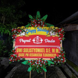 karangan bunga papan pernikahan oasis florist