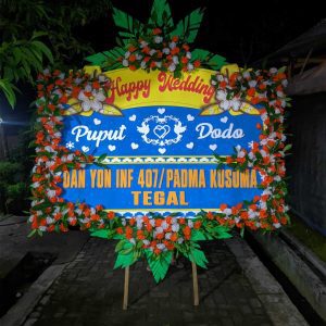 karangan bunga papan pernikahan oasis florist