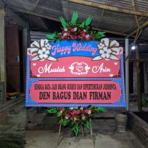 karangan bunga papan pernikahan oasis florist